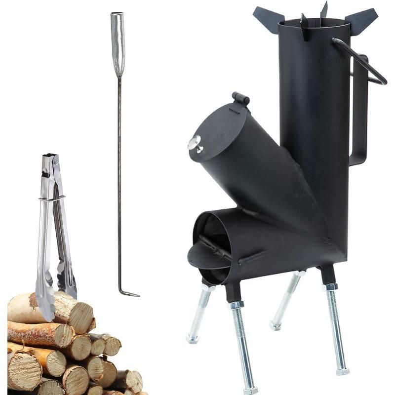 Compact High-efficiency Wood-burning Rocket Stove